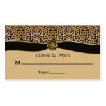 Leopard Print FAUX Ribbon Jewel Place Cards Business Cards