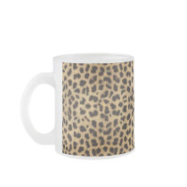 Leopard print frosted mug.