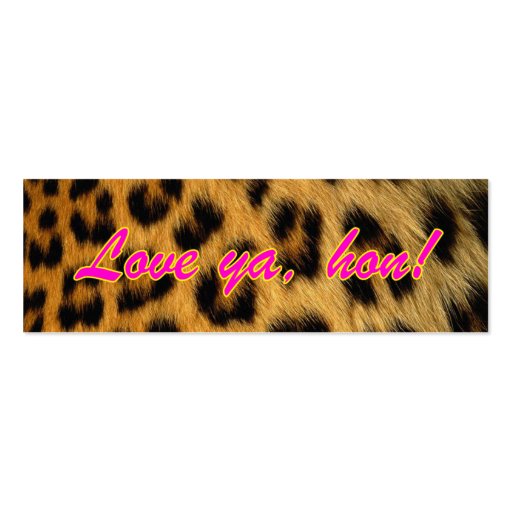 Leopard Print Gift Tags Business Card (front side)