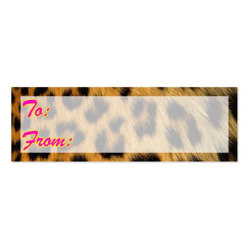 Leopard Print Gift Tags Business Card (back side)