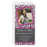 Leopard Print Graduation Photo Announcement (pink) Photo Greeting Card