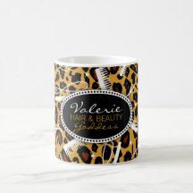 Leopard Print Hair & Beauty Mugs
