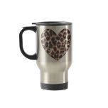 Leopard Print Heart Travel Mug