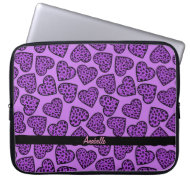 Leopard print hearts Laptop Sleeve electronicsbag