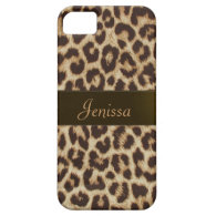 Personalized Name Leopard animal Print iPhone Case