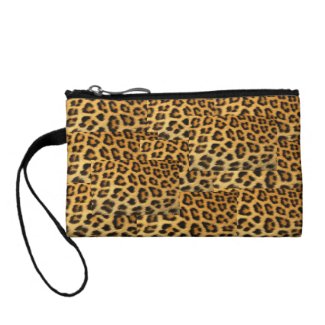 Leopard Print Key Coin Clutch