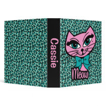 Leopard Print Kitty Binder