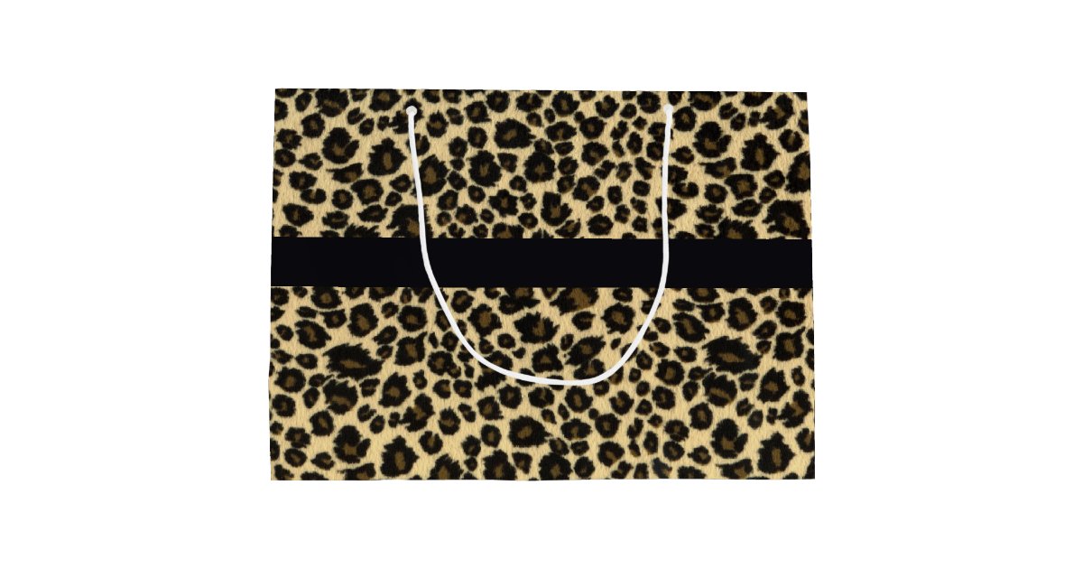 Leopard Print Large Gift Bag Zazzle