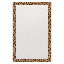 Leopard Print/Natural/Add background color!! Customized Stationery