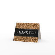 Leopard Print/natural/Thank You Cards card