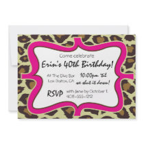 Leopard Print Party Custom Announcement