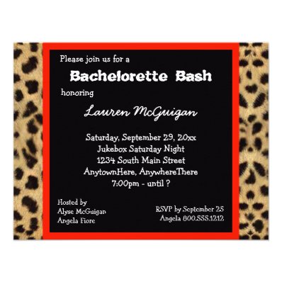 Leopard Print Party Invitation