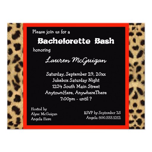 Leopard Print Party Invitation