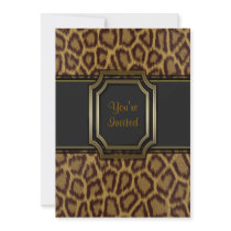 Leopard Print Party Invitation Template