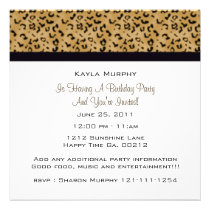 Leopard Print Party Invitations invitations