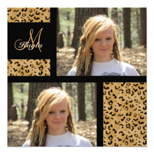 Leopard Print Party Invitations