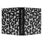 Leopard Print Pattern, Black and Gray. Vinyl Binders