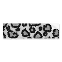 Leopard Print Pattern, Black and Gray. Bumper Sticker