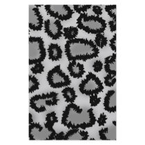 Leopard Print Pattern, Black and Gray. Flyer Design