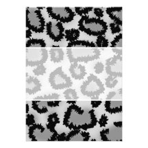 Leopard Print Pattern, Black and Gray. Announcements
