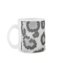 Leopard Print Pattern, Black and Gray. Mugs