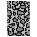 Leopard Print Pattern, Black and Gray. Personalized Stationery