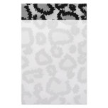 Leopard Print Pattern, Black and Gray. Personalized Stationery