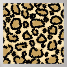 Leopard Print Pattern, Brown and Black.