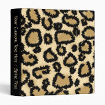 Leopard Print Pattern, Brown and Black. Vinyl Binder