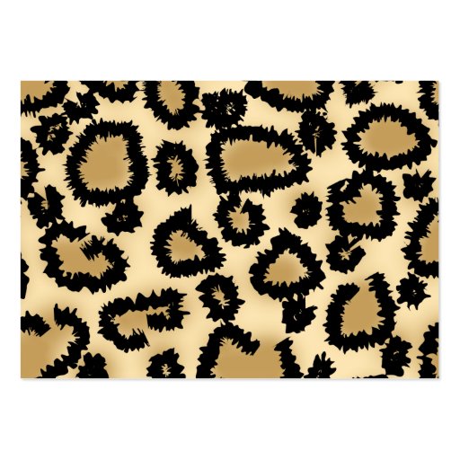 Leopard Print Pattern, Brown and Black. Business Cards (front side)