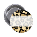 Leopard Print Pattern, Brown and Black. Buttons
