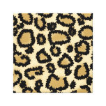 Leopard Print Pattern, Brown and Black. Gallery Wrapped Canvas