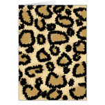 Leopard Print Pattern, Brown and Black. Greeting Card