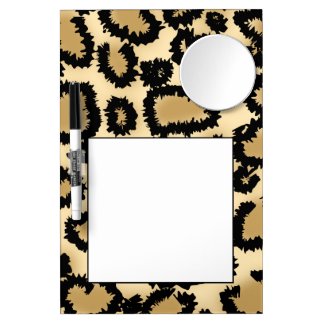 Leopard Print Pattern, Brown and Black. Dry-erase Board