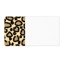 Leopard Print Pattern, Brown and Black. Shipping Labels