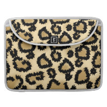 Leopard Print Pattern, Brown and Black. Sleeve For MacBook Pro