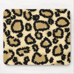 Leopard Print Pattern, Brown and Black. Mouse Pad