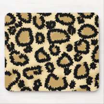 Leopard Print Pattern, Brown and Black. Mouse Pad