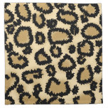 Leopard Print Pattern, Brown and Black. Cloth Napkin