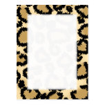 Leopard Print Pattern, Brown and Black. Post Card
