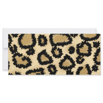 Leopard Print Pattern, Brown and Black. Rack Cards