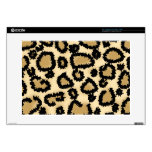 Leopard Print Pattern, Brown and Black. Decal For 15" Laptop