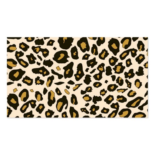 Leopard print pattern business card (back side)