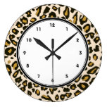 Leopard print pattern wall clocks