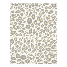 Leopard print pattern custom letterhead