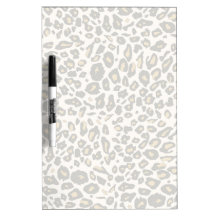 Leopard print pattern dry erase white board