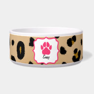 Leopard Print Pet Bowl petbowl