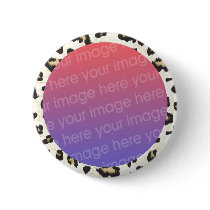 leopard print photo frame border buttons