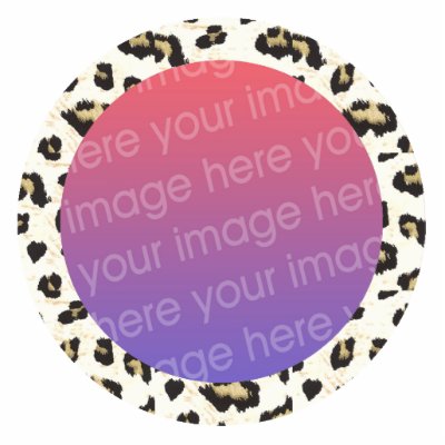 leopard print photo frame border cut outs by littlethings