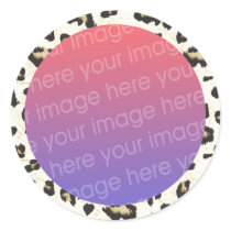 leopard print photo frame border stickers